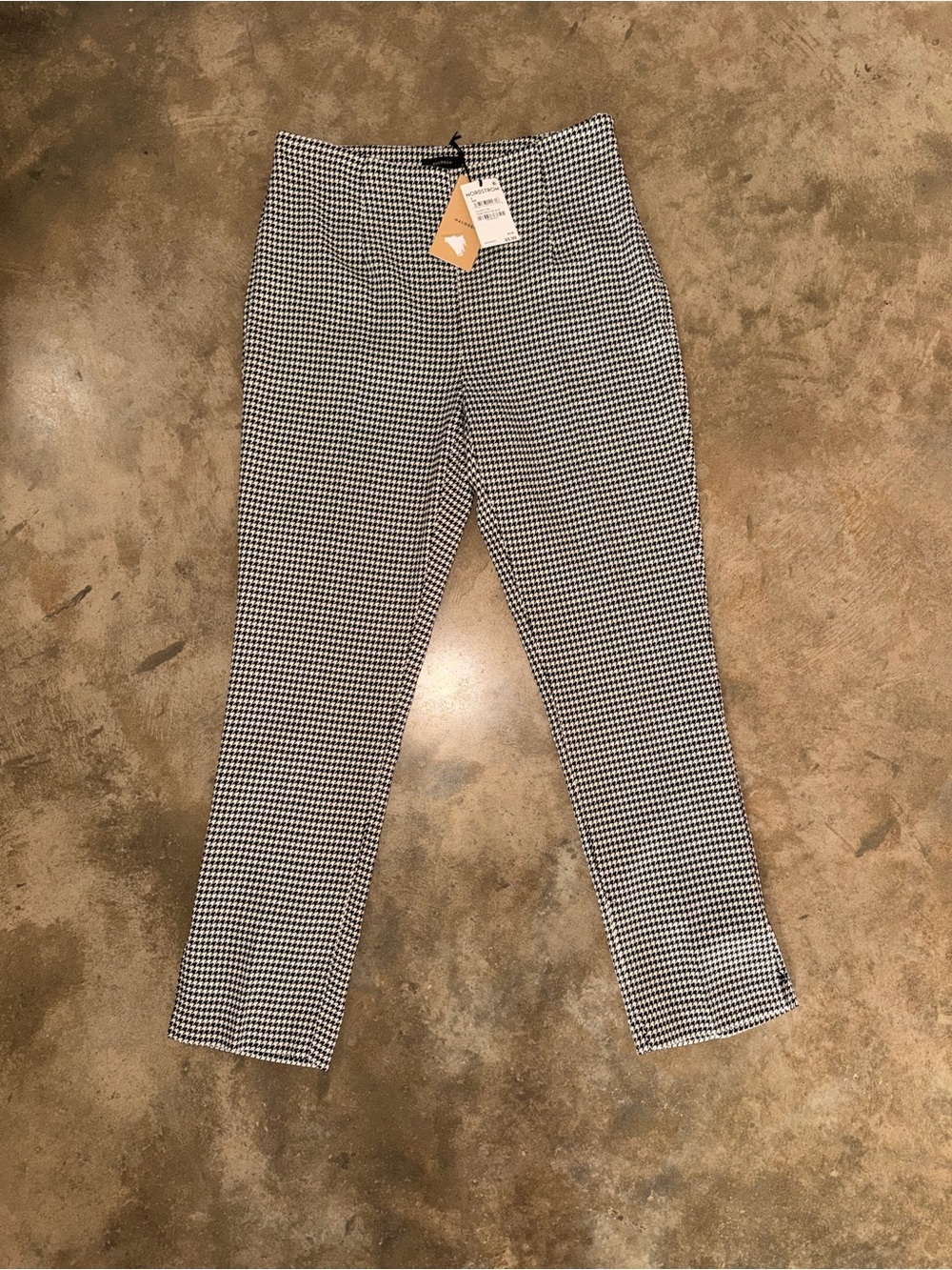 Halogen Black White Houndstooth Career Pants Women’s Tailored Ankle 6